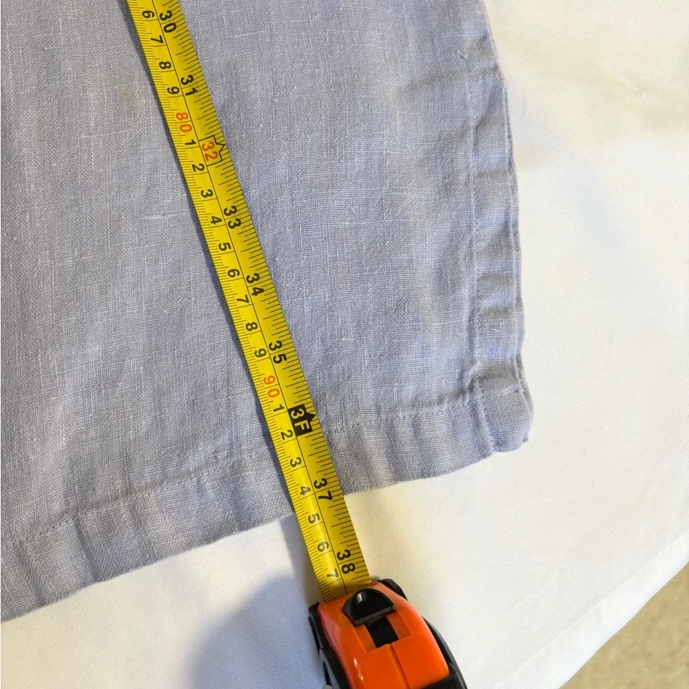 Purple Sleeveless linen Dress with Starfish Embroidery LARGE - Picture 7 of 8